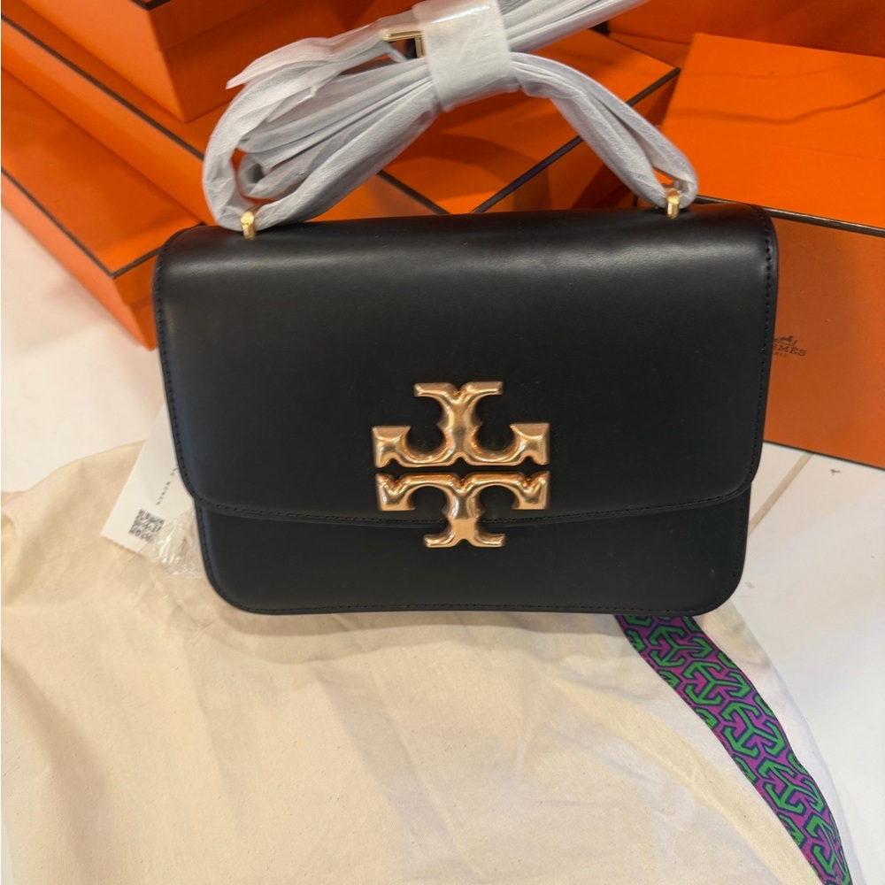 Tory Burch Black Crossbody with Gold Logo